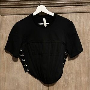 Dion Lee black T-shirt, size 6